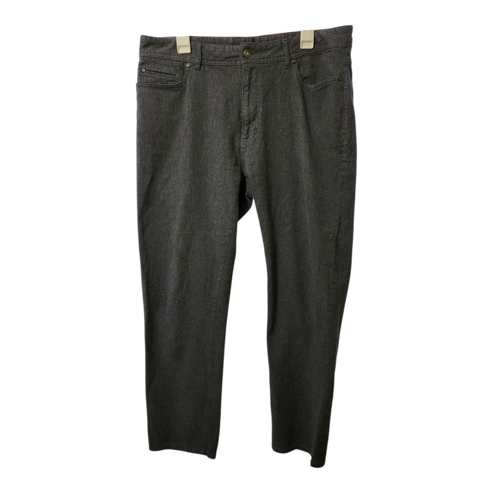 Johnnie-O Pants Mens 35X34 Noe Grey Khakis‎ Burbank Knit 5 Pocket Stretch